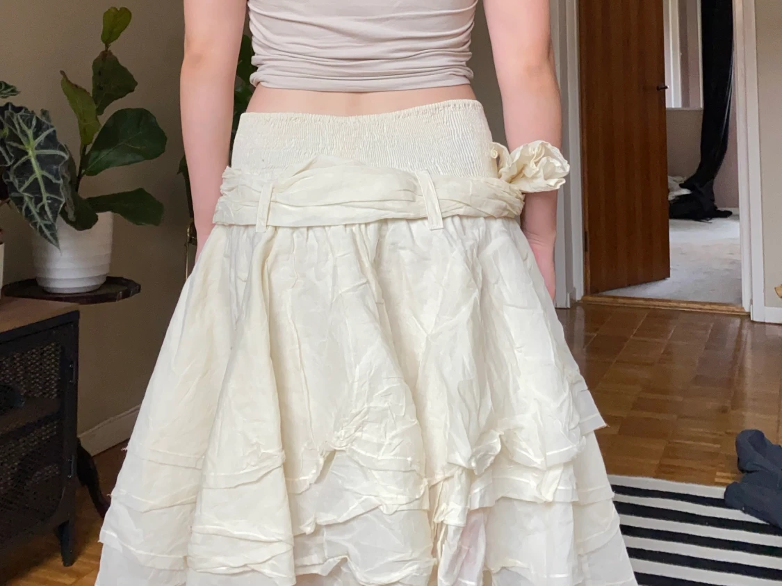 Vit kjol/klänning - 90