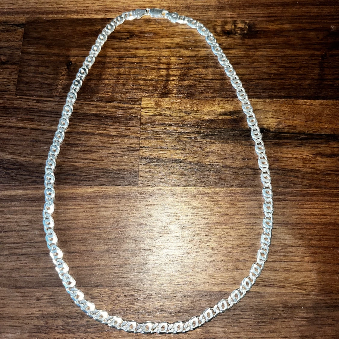 Italiensk gjort silver halsband