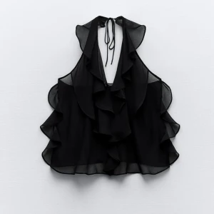 Volang tröja  - Säljer denna skit snygga halvtransparenta tröja från zara. Tyvärr aldrig fått någon användning för den så nyskick! Privat för egna bilder🤩nypris 329