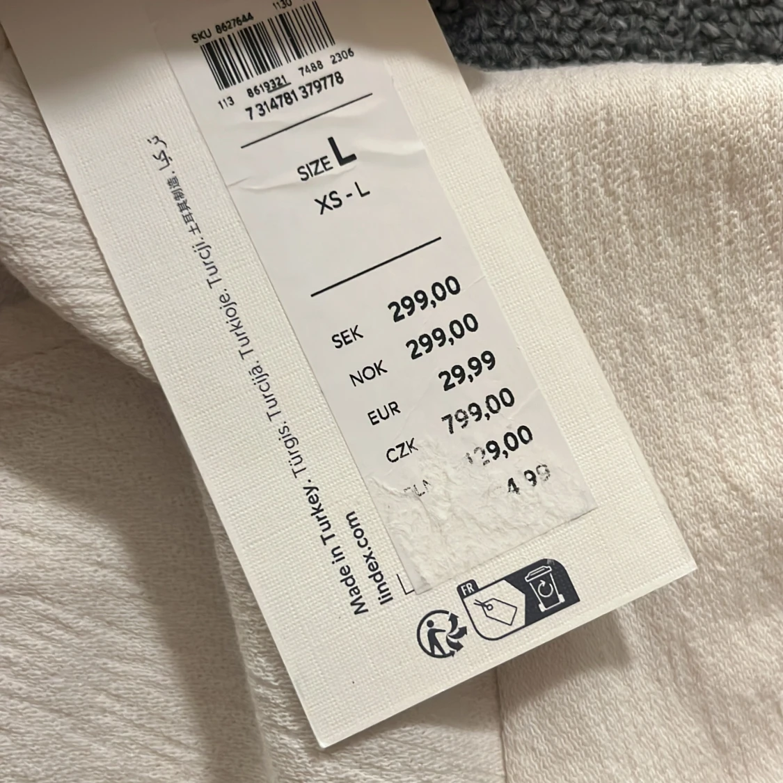 Lindex vit orange cotton tröja - 91