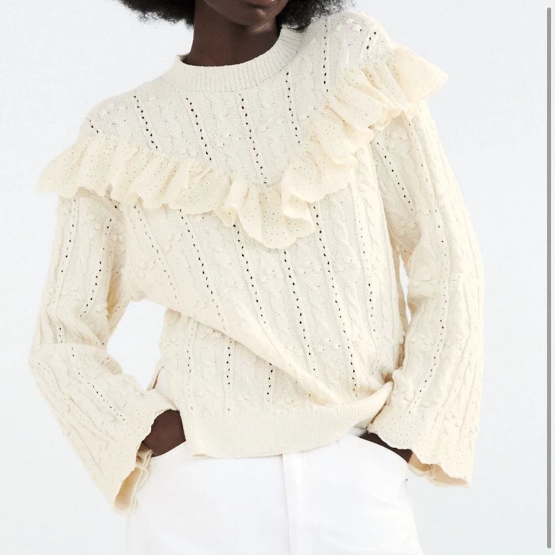 Stickad Volangtröja 