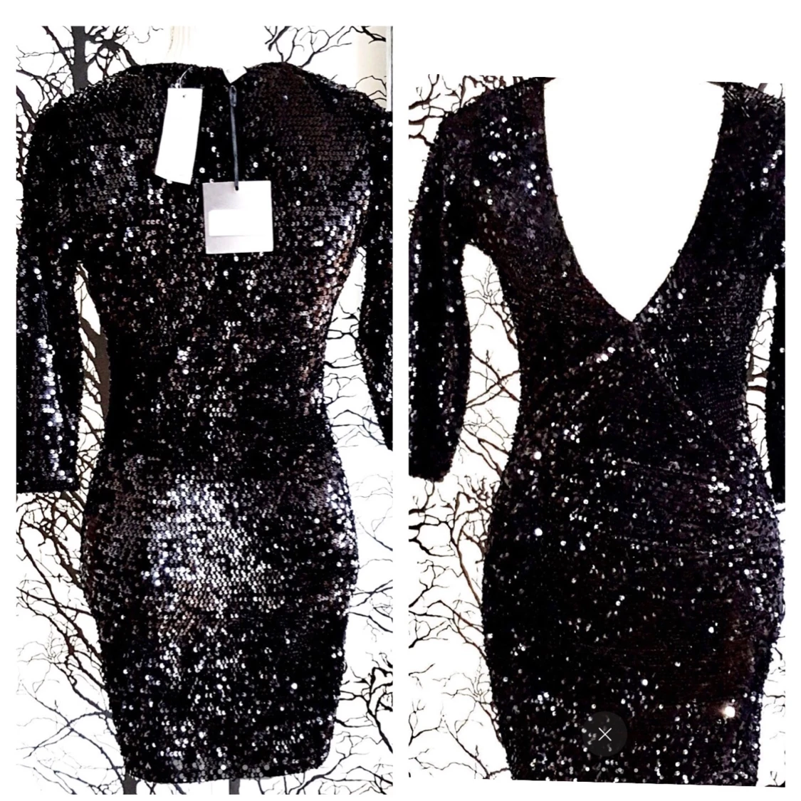 Paljettklänning, ny! NLY Stl S