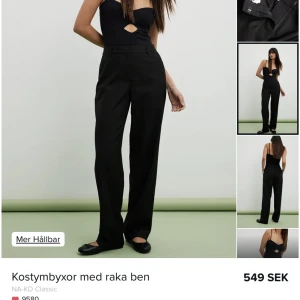 Kostymbyxor  - Säljer mina kostymbyxor som man även kan vika ned så man får den vita kanten och blir lite lågmidjade. Köpta för 549 men säljer för 150. Helt nya o använda 