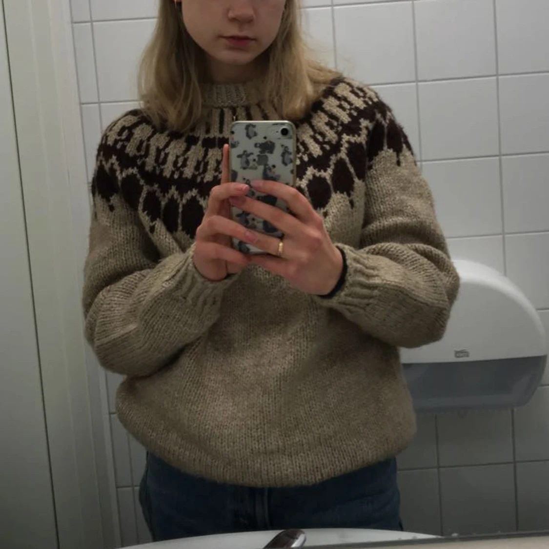 Vintage stickad tröja - 90