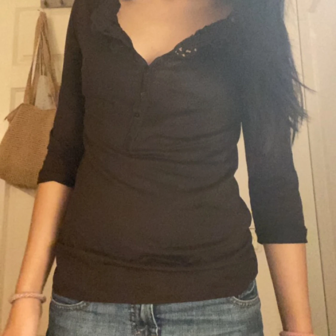 Trekvartsärmad-tröja😘 - 90