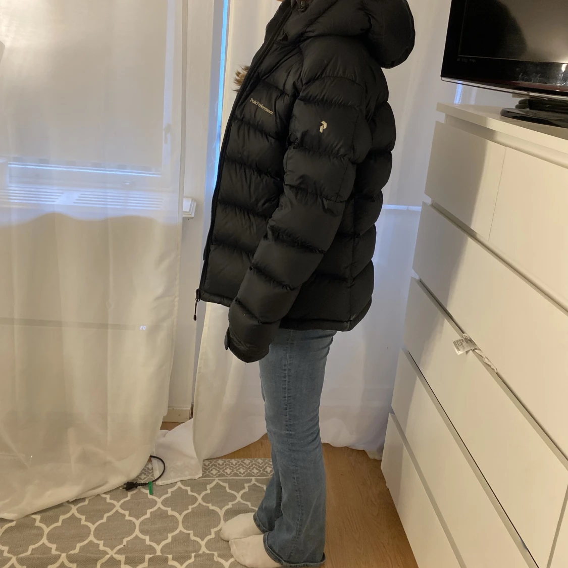 Peak jacka, mörkblå  - 90