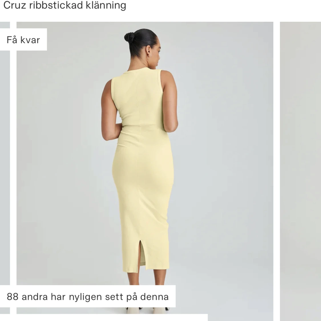 Gul ribbad klänning - 91