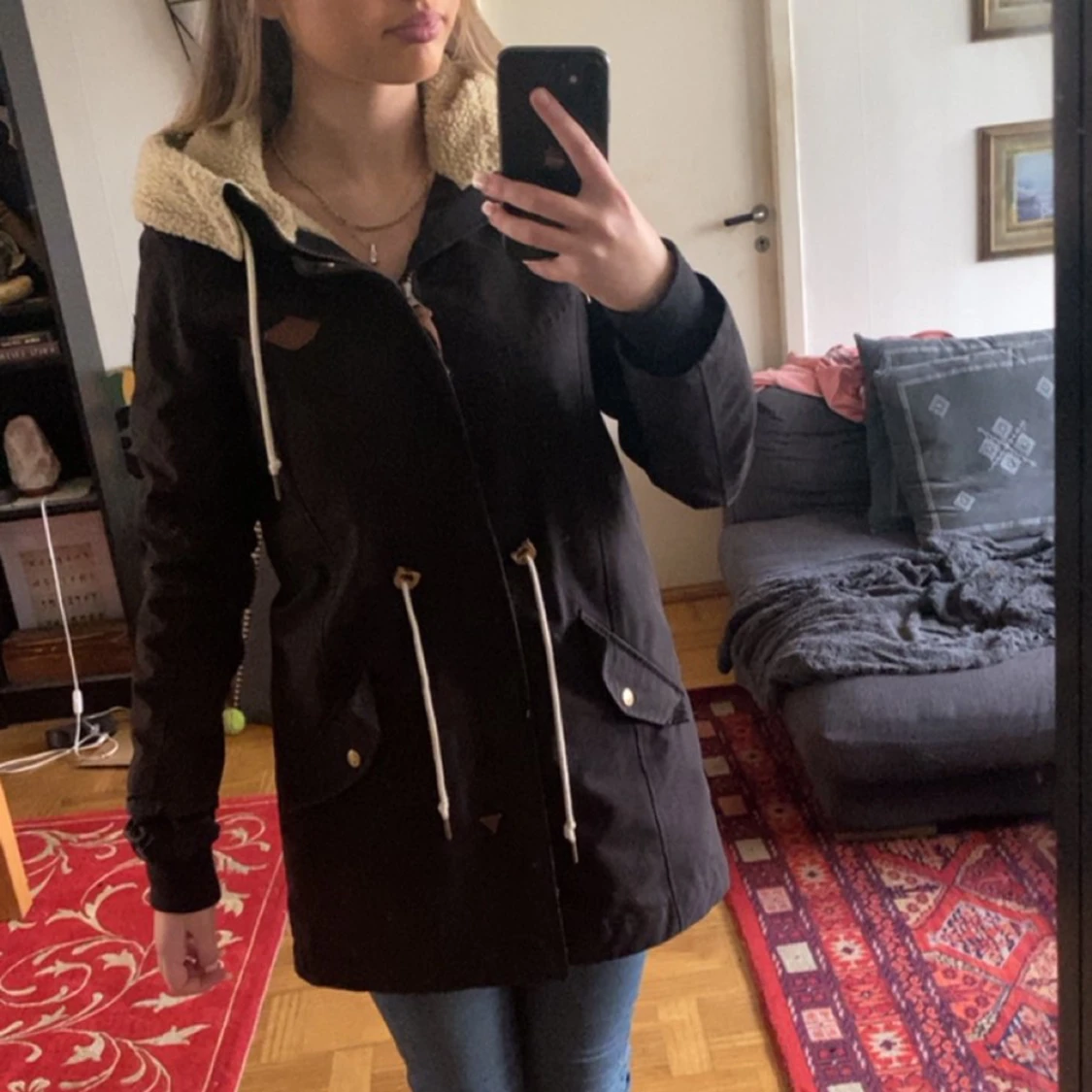 Varm fodrad vinterjacka - 90