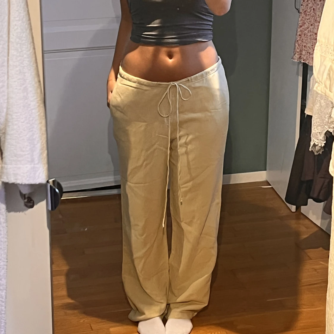 Linnebyxor Beige - 90