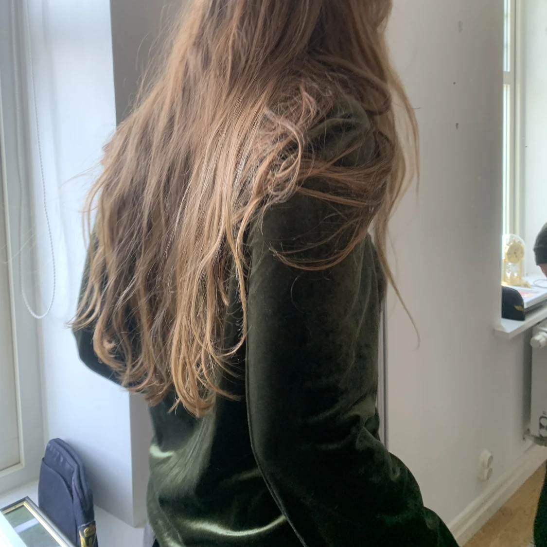 Grön sammet tröja - 90