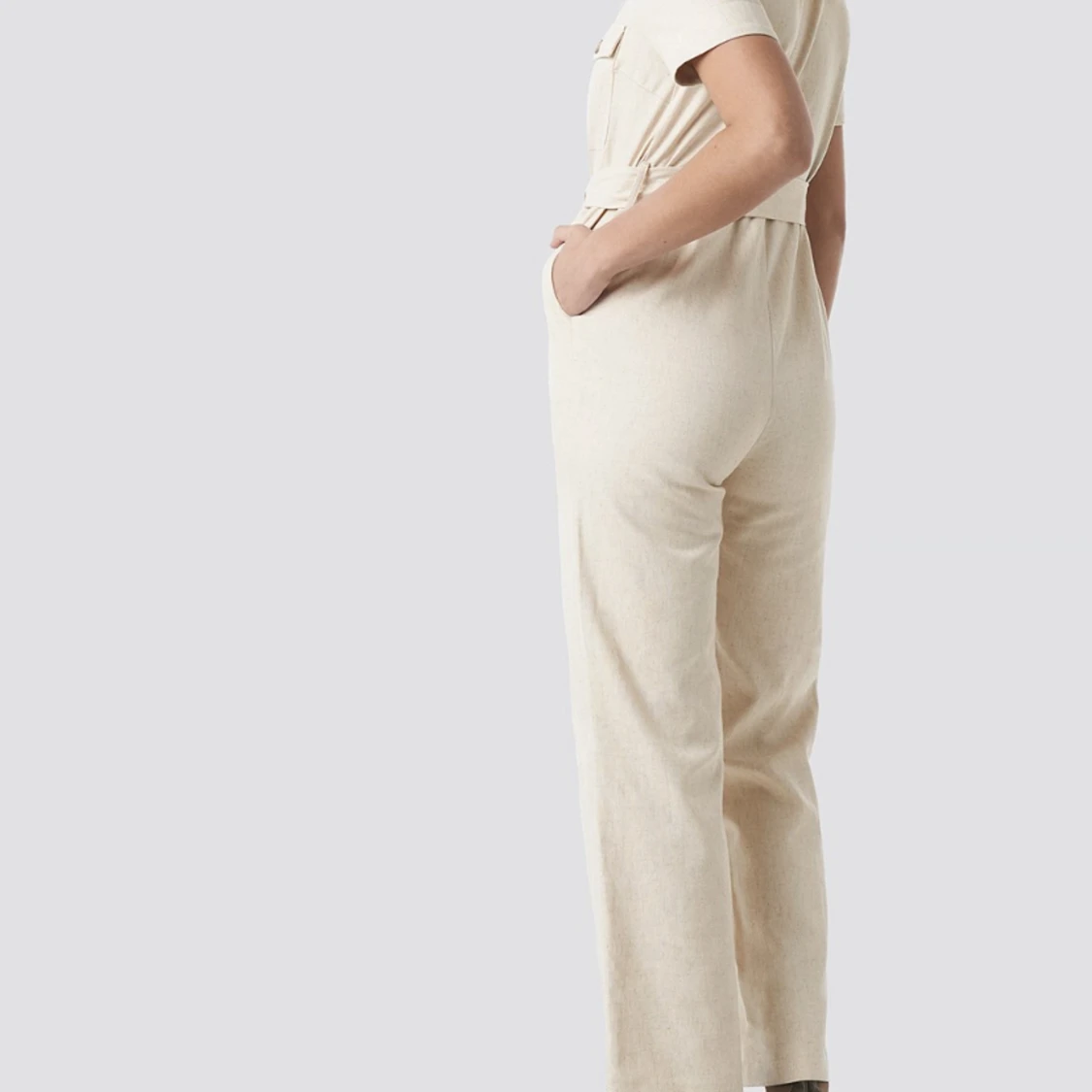 Linne jumpsuit/byxdress i strl 34 - 91