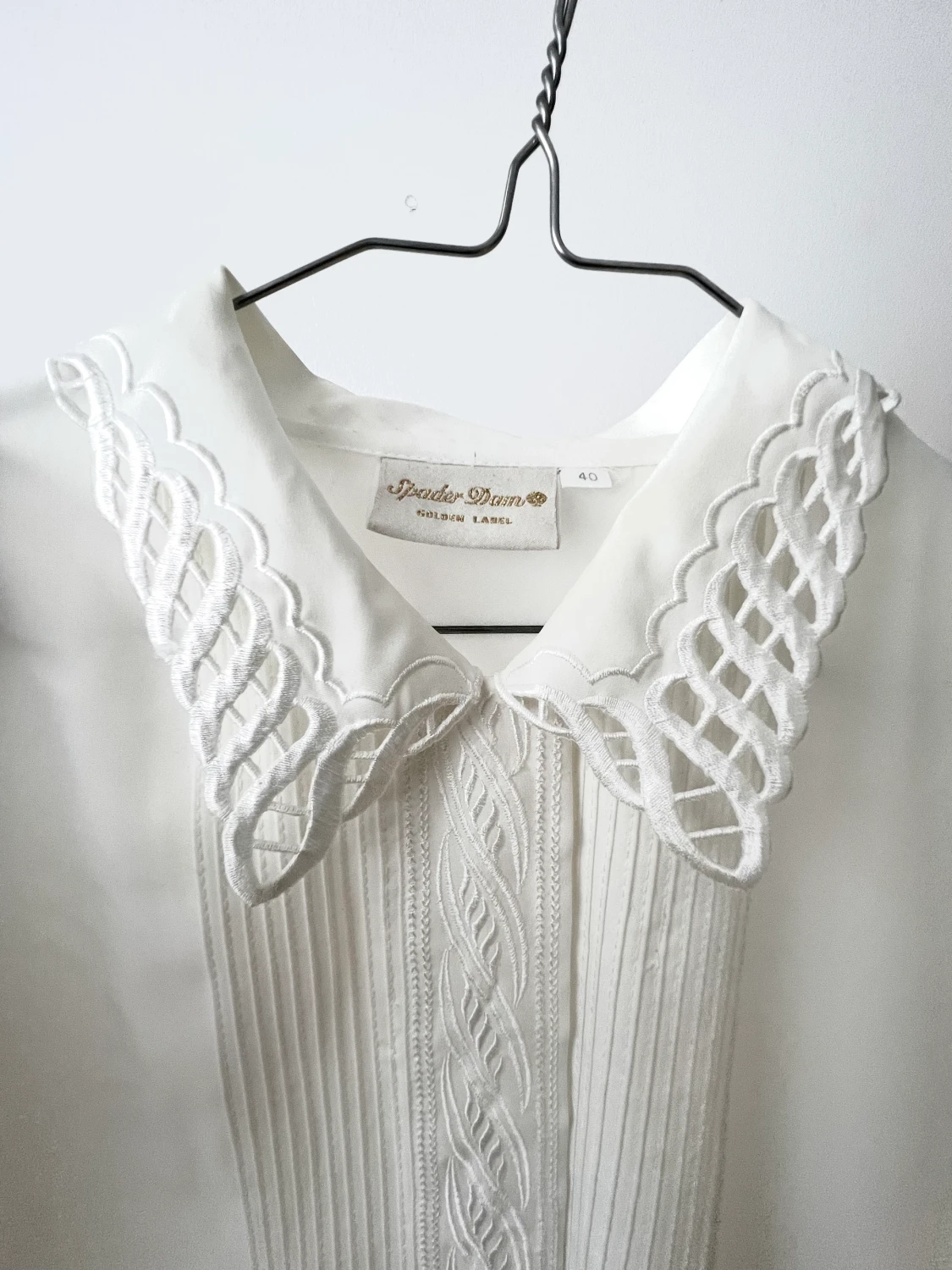 Retroskjorta med unik krage - 90