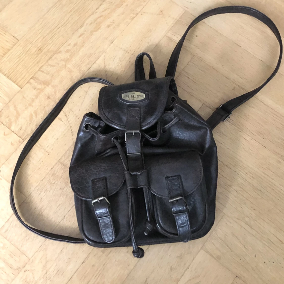 Brun Italiensk läder ryggsäck