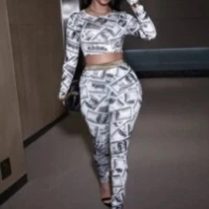 dolllar set  - dolllar sign sett i stretchigt material