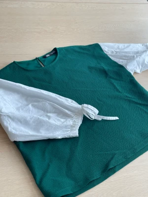  Grön vit aktig topp från zara! -  En fintopp från zara i bra skick!