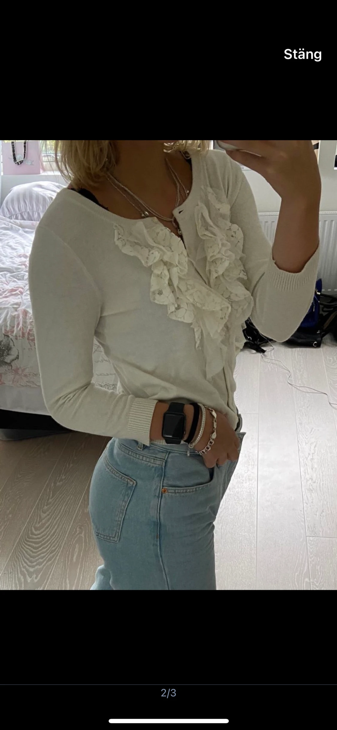 Vit kofta med spets från Hollister - 91