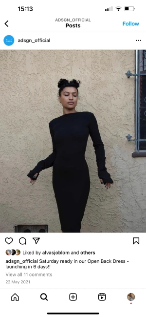 A dsgn klänning backless svart - Storlek S! Typ oanvänd  nypris ca 600 