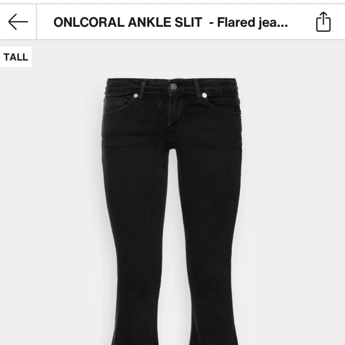 Lågmidjade svarta jeans