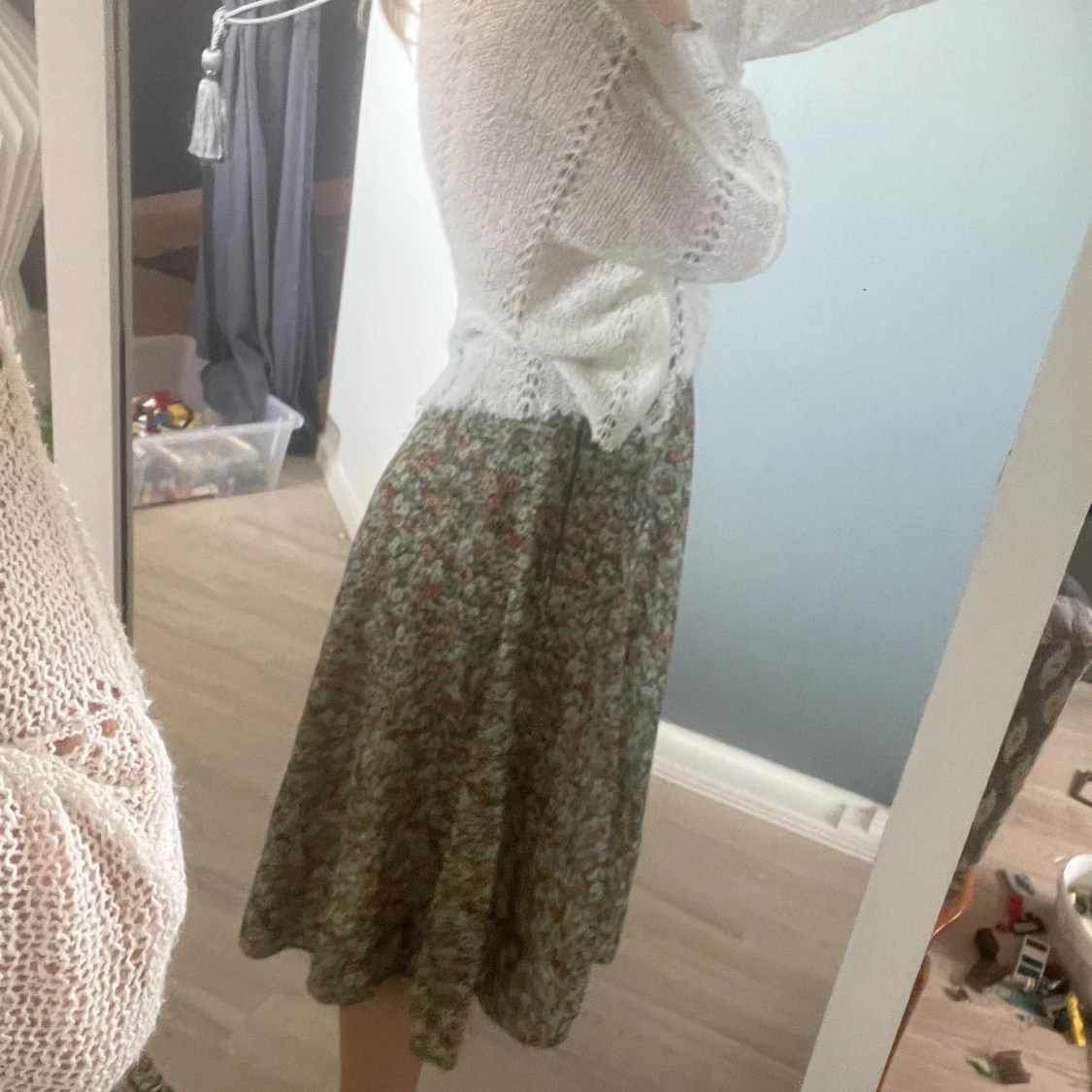 Blommig kjol vintage  - 91