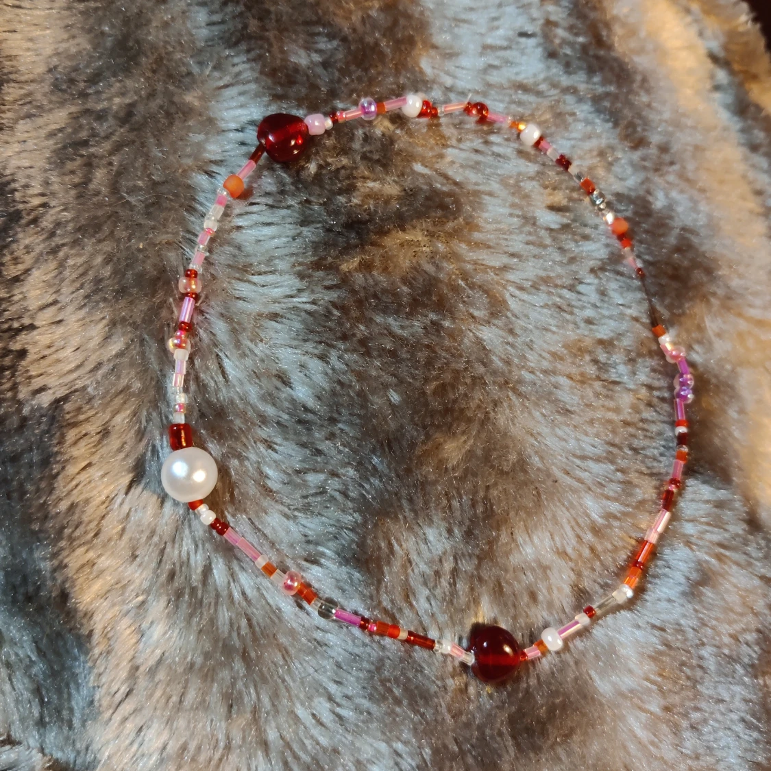 Rose//Red bead choker 🌹 - 91