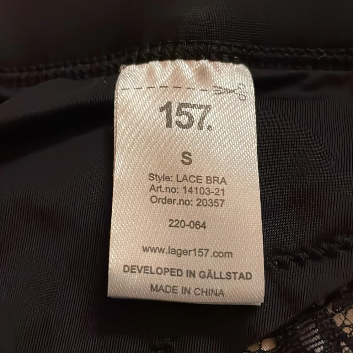Svart bh/topp - 90