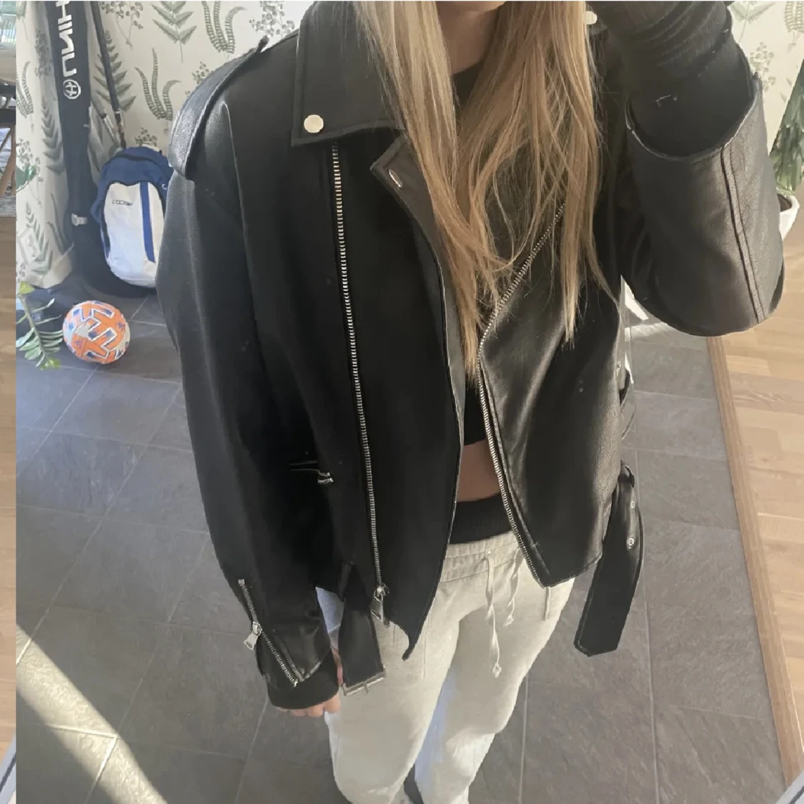 Svart skin jacka - 90