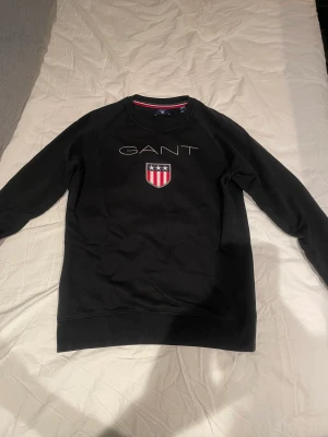 Gant hoodie  - En svart Gant hoodie i nyskick! Använd max 2 gånger och det sprillans ny ut! Den är svart och är i storlek 158-164, 13-14 år