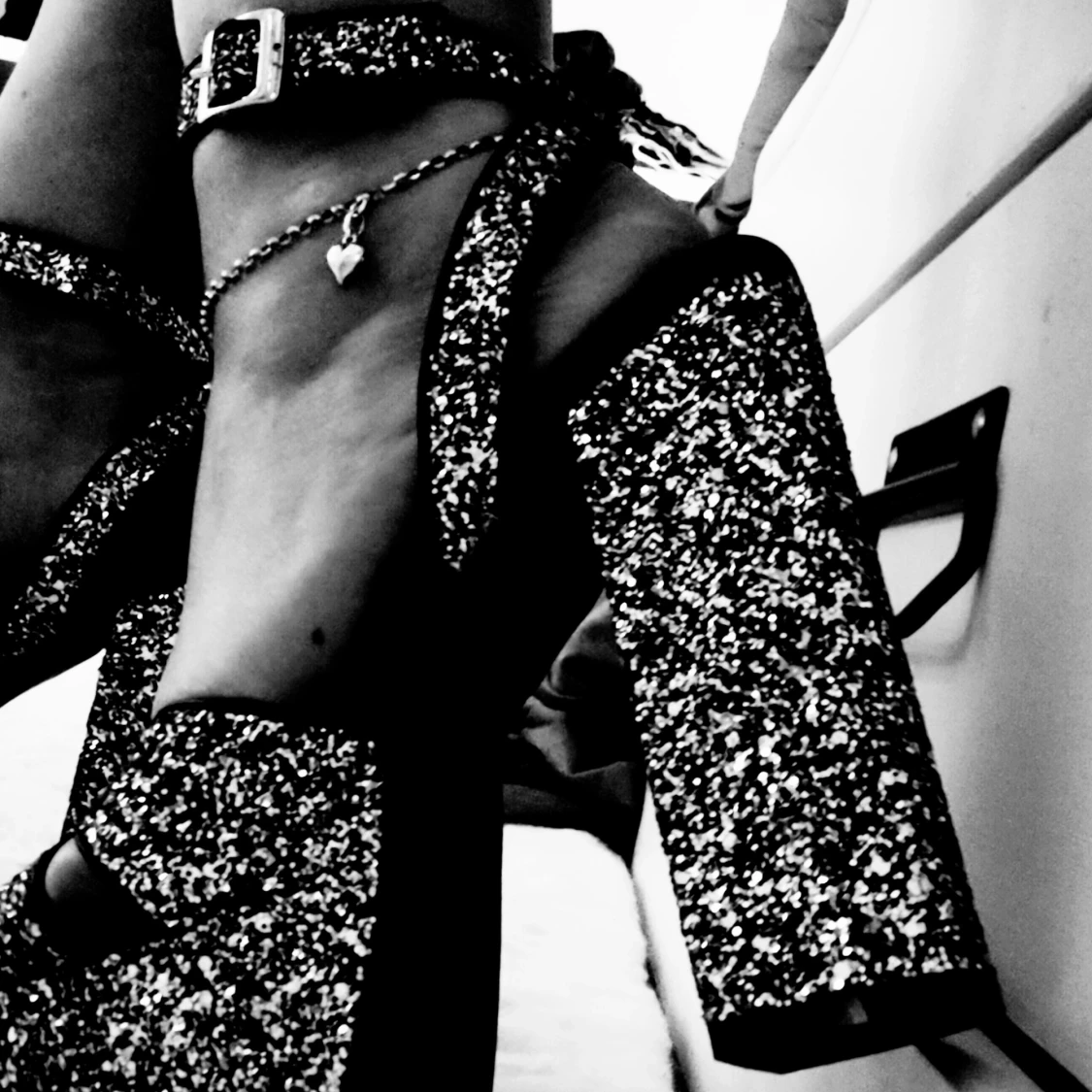 Glitter platåformskor 15cm 