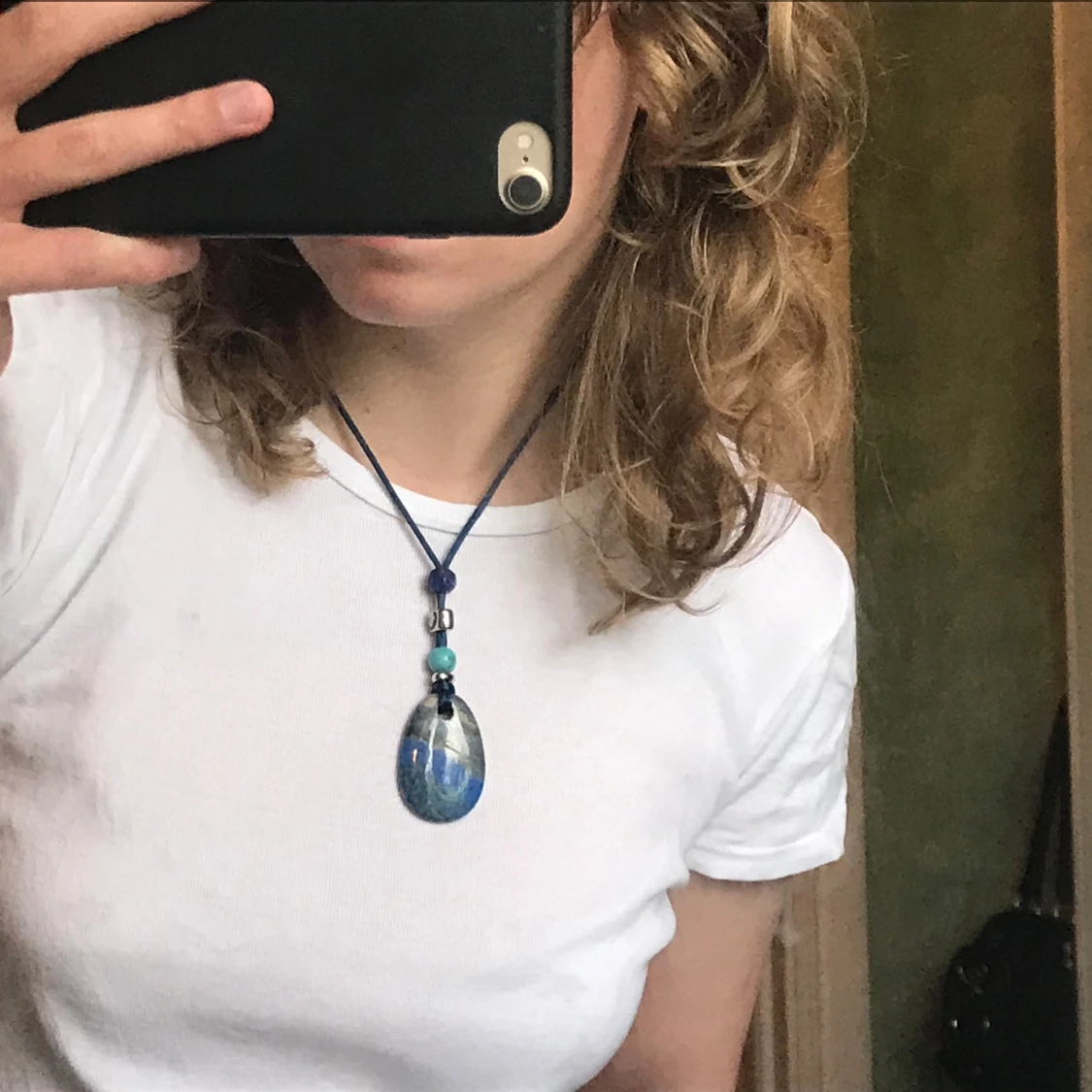 Necklace with pearls and stones