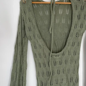 Grön klänning - Stickad grön klänning