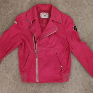 vintage bikerjacka - fin bikerjacka i jeansmaterial.