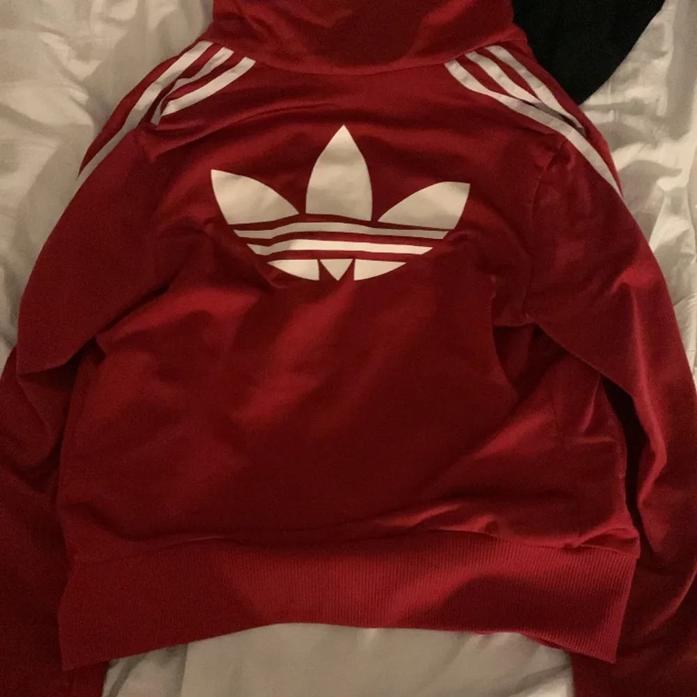 Jätte fin röd adidas zip up men för liten tyvär . Tröjor & Koftor.