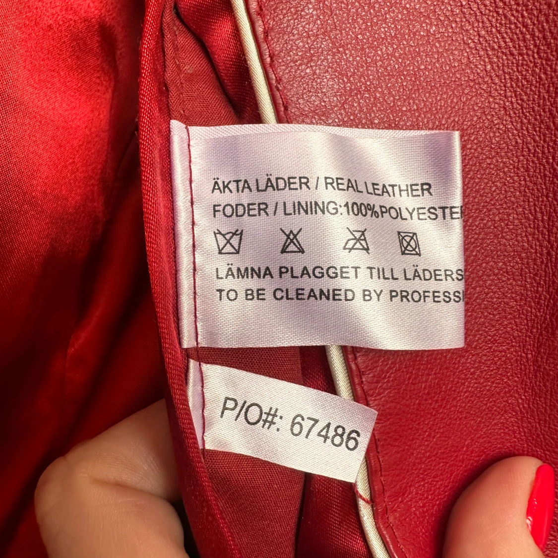 Röd skinnjacka från Terrific Active - 92