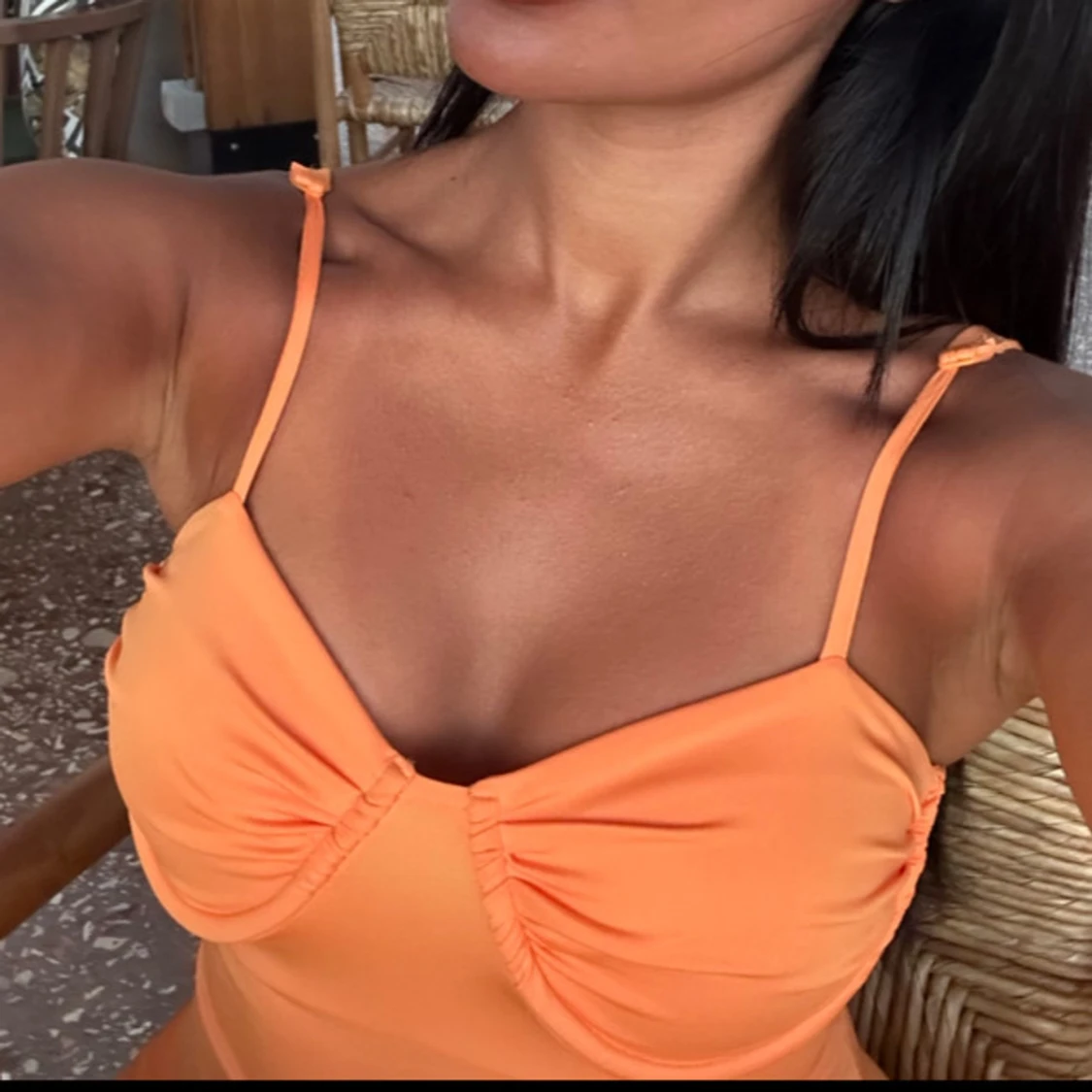 Orange miniklänning