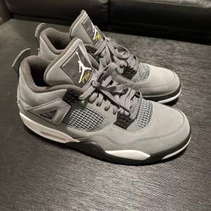 Säljer mina snygga Jordan 4 cool grey eftersom dom är för stora. Fick i present och har därför inget kvitto på de, dom är köpta från merch sweden. Ny pris: 5999kr . Köparen står för frakten💗