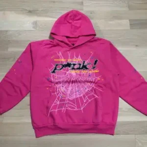pink sp5der hoodie  - storlek medium