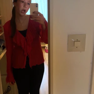Röd blus - Säljer denna superfina blusen från zara! Köpt här på plick, dock inte kommit till användning. Storlek 38 ❤️