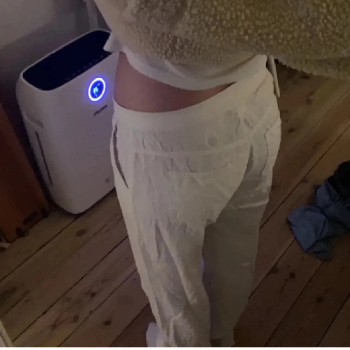 lågmidjade linnebyxor  - 91