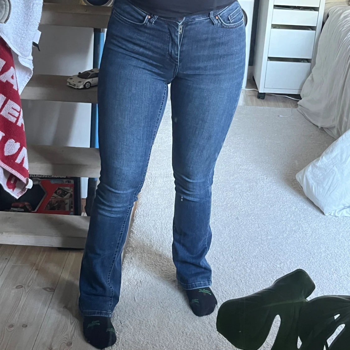 Blåa jeans