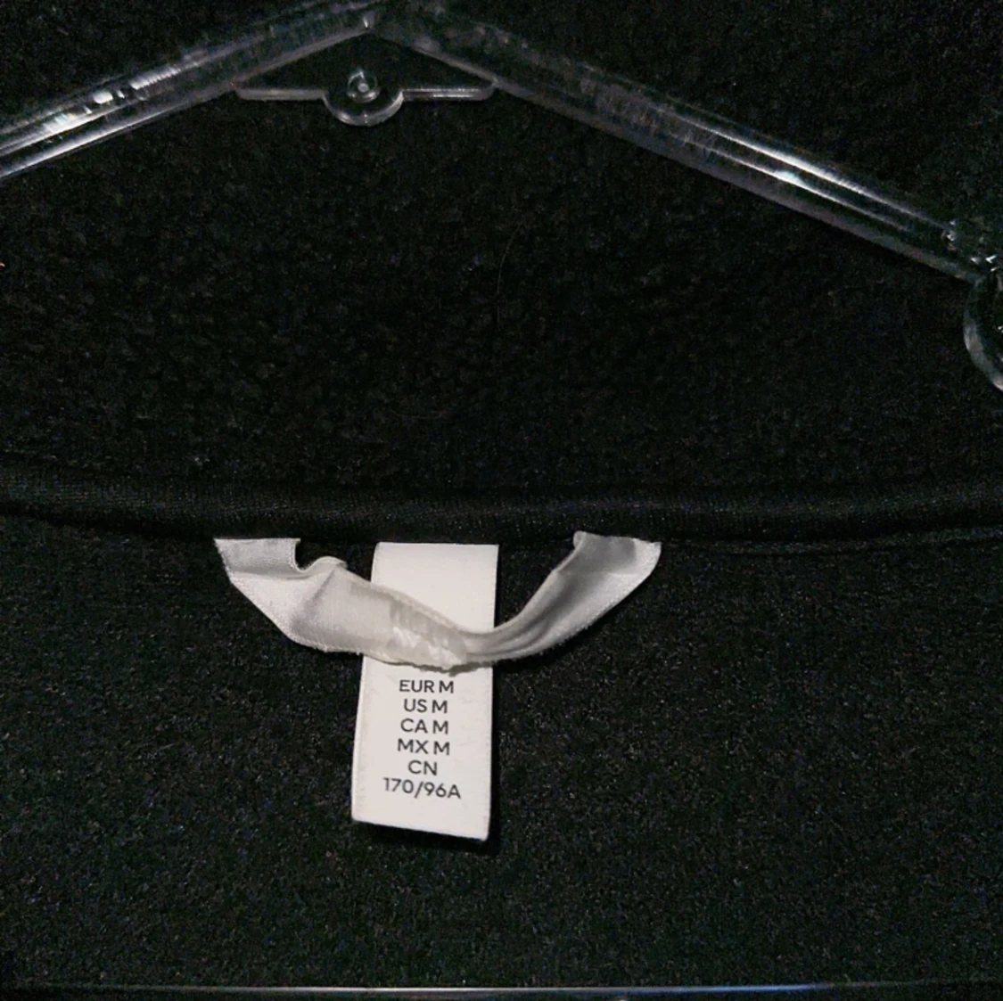 Svart pile (teddy) jacka - 90