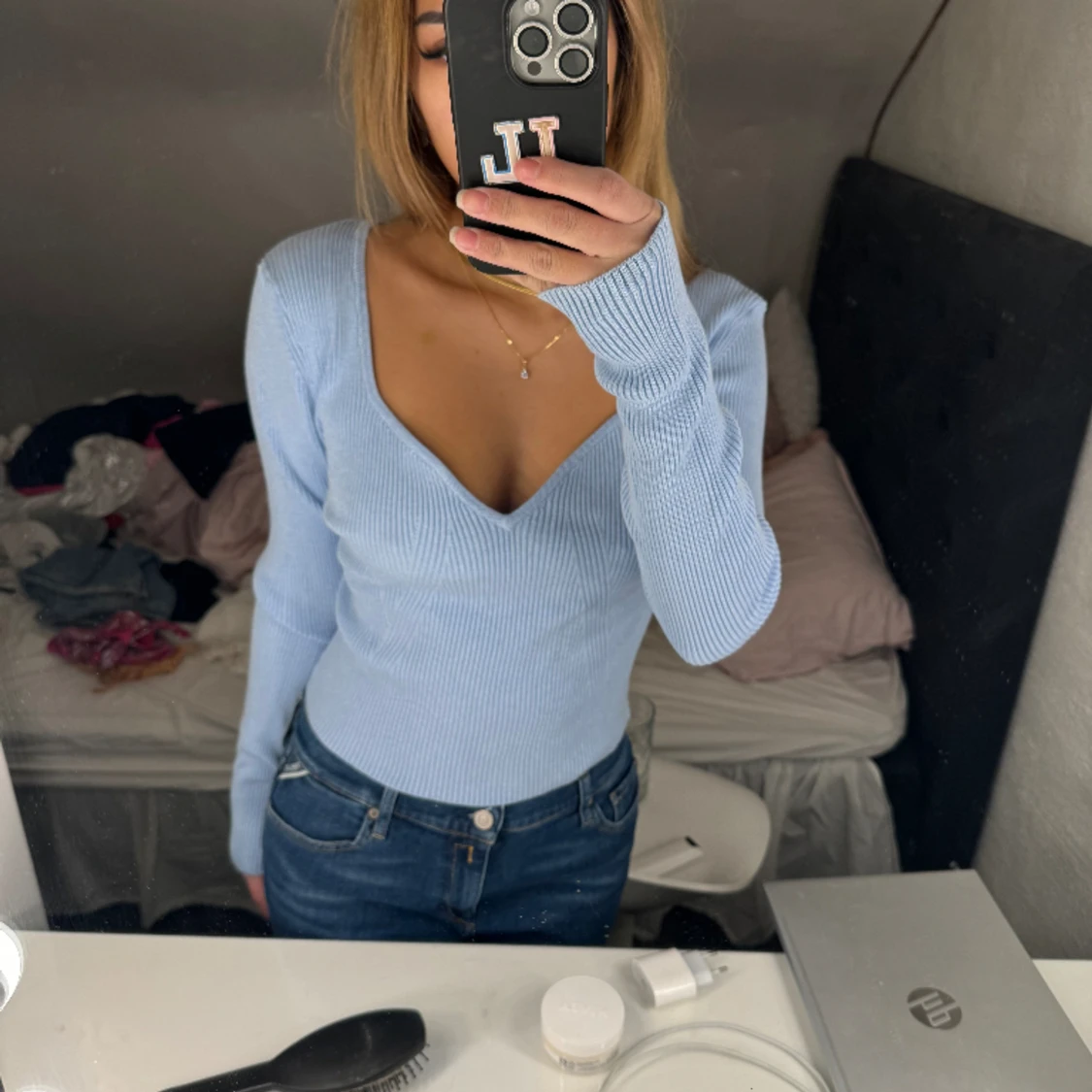 Ribbad långärmad - 91