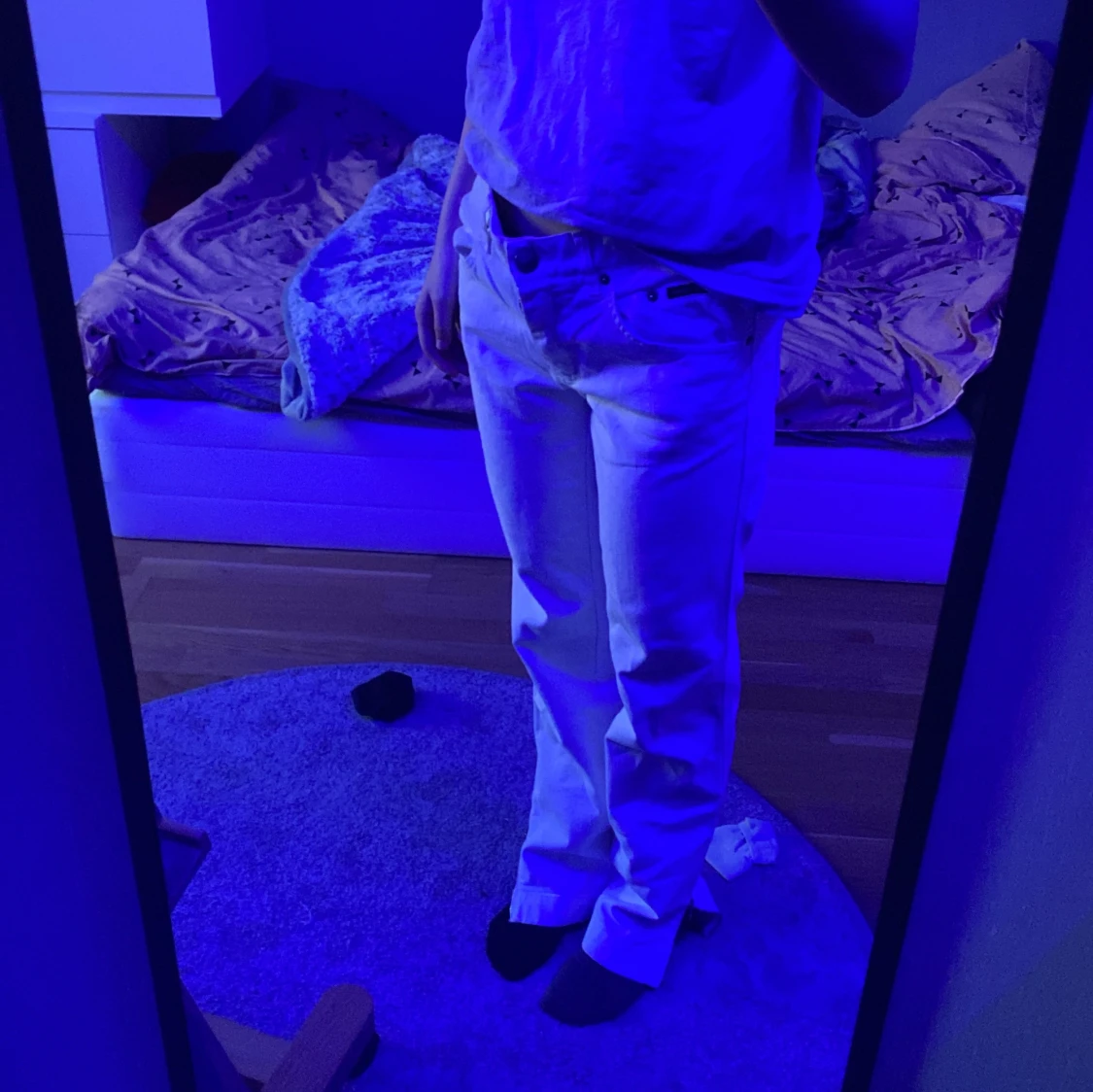 vita lågmidjande byxor🫡 - 91