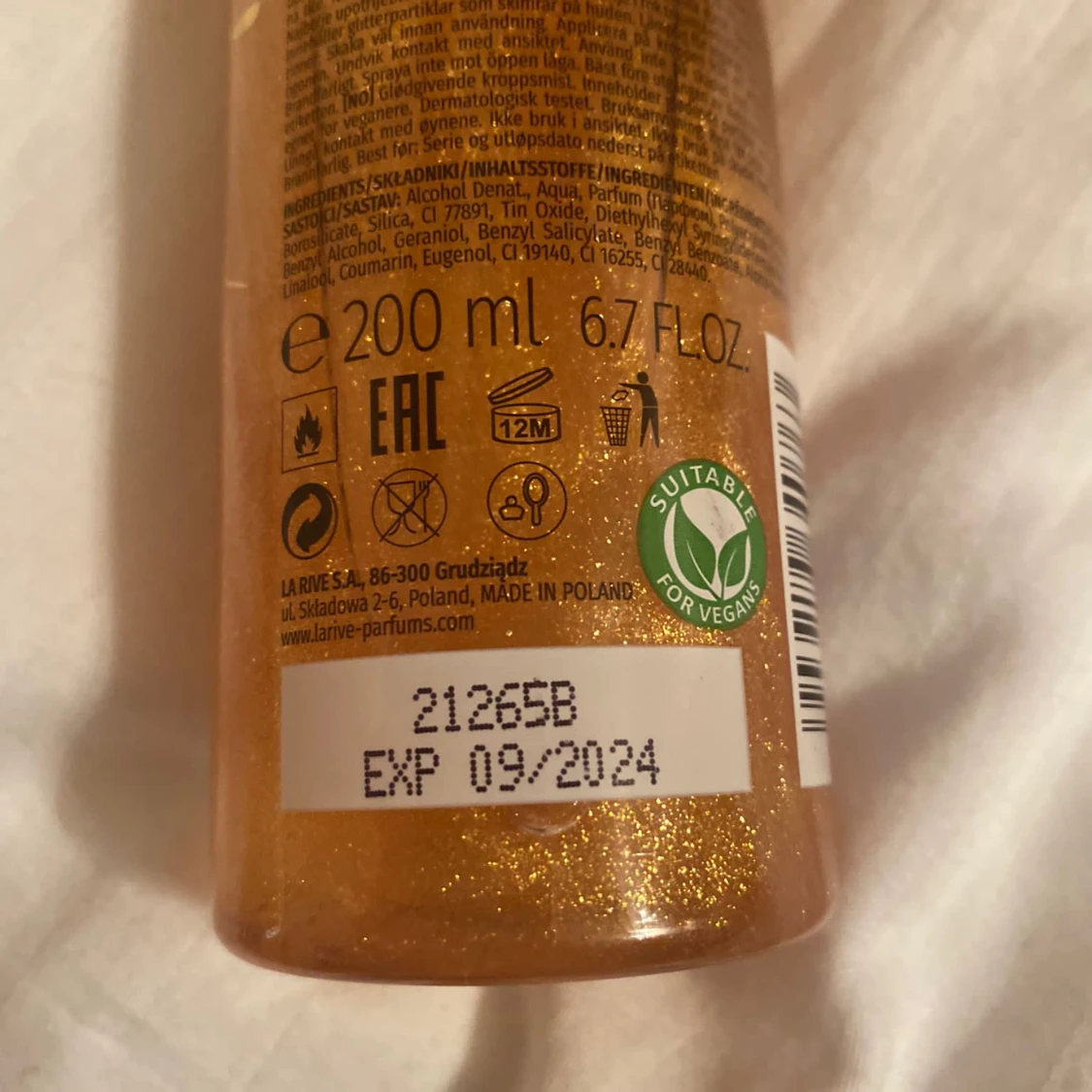 LaRive golden Dream Body Mist 200ml - 90