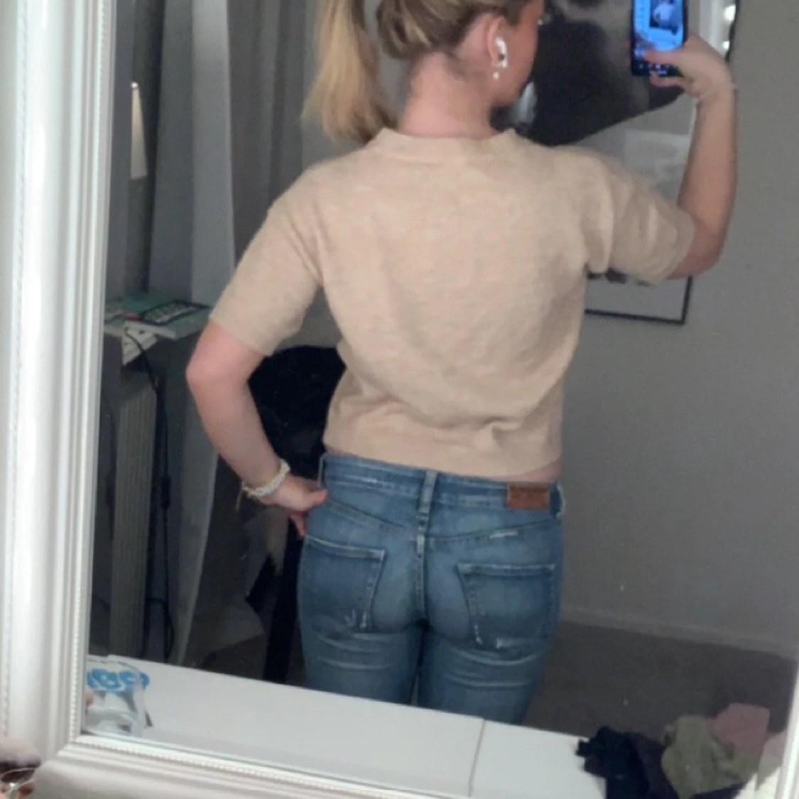 Stickad T-shirt  - 90