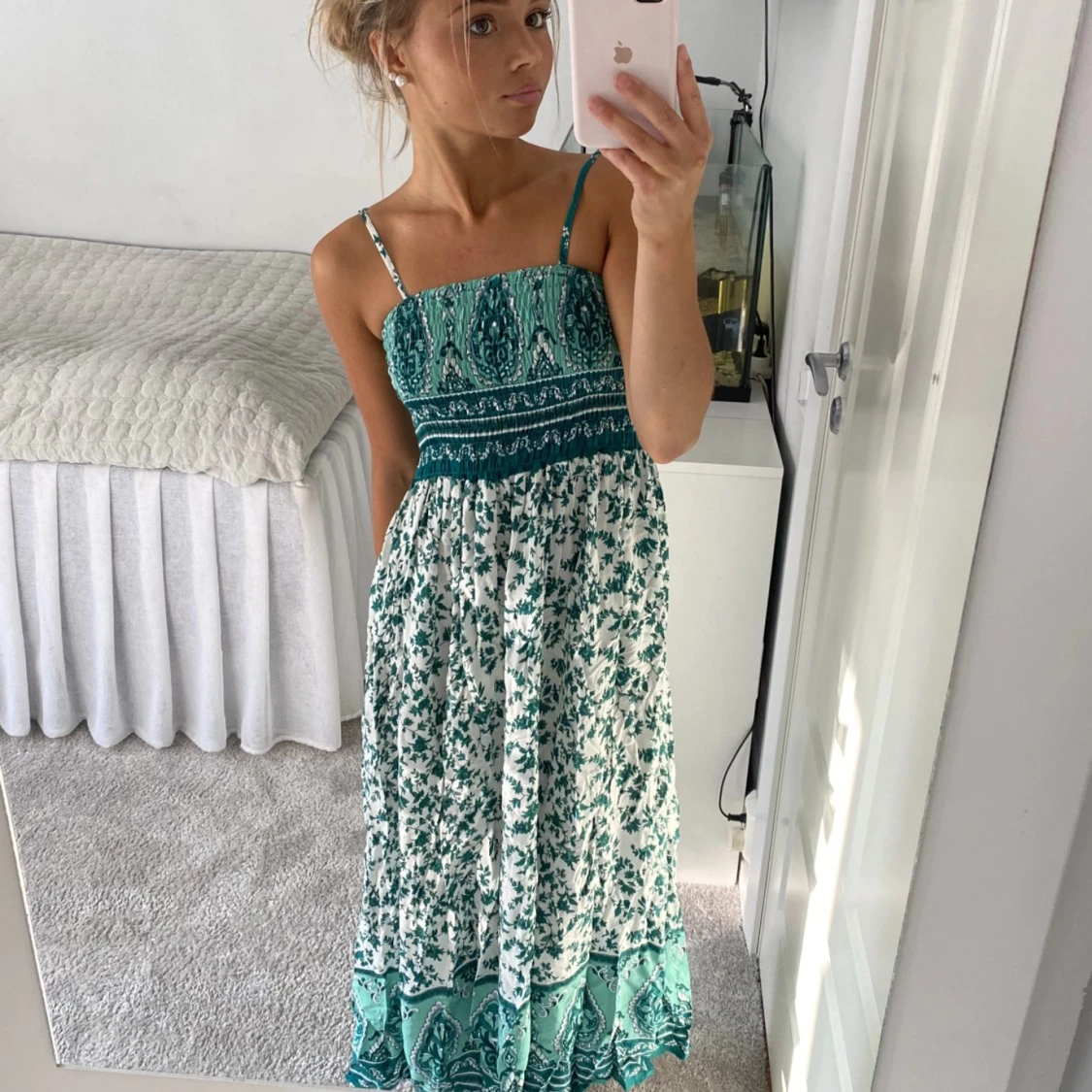 Mönstrad långklänning