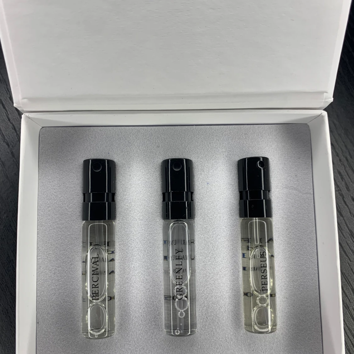 1,5 ml Samples från Parfums De Marly. Greenley, Percival och Perseus