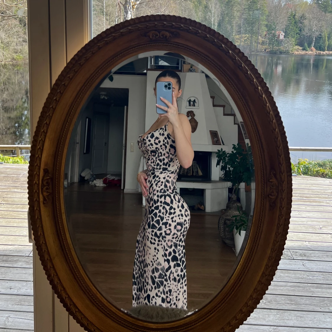 Leopard klänning  - 90