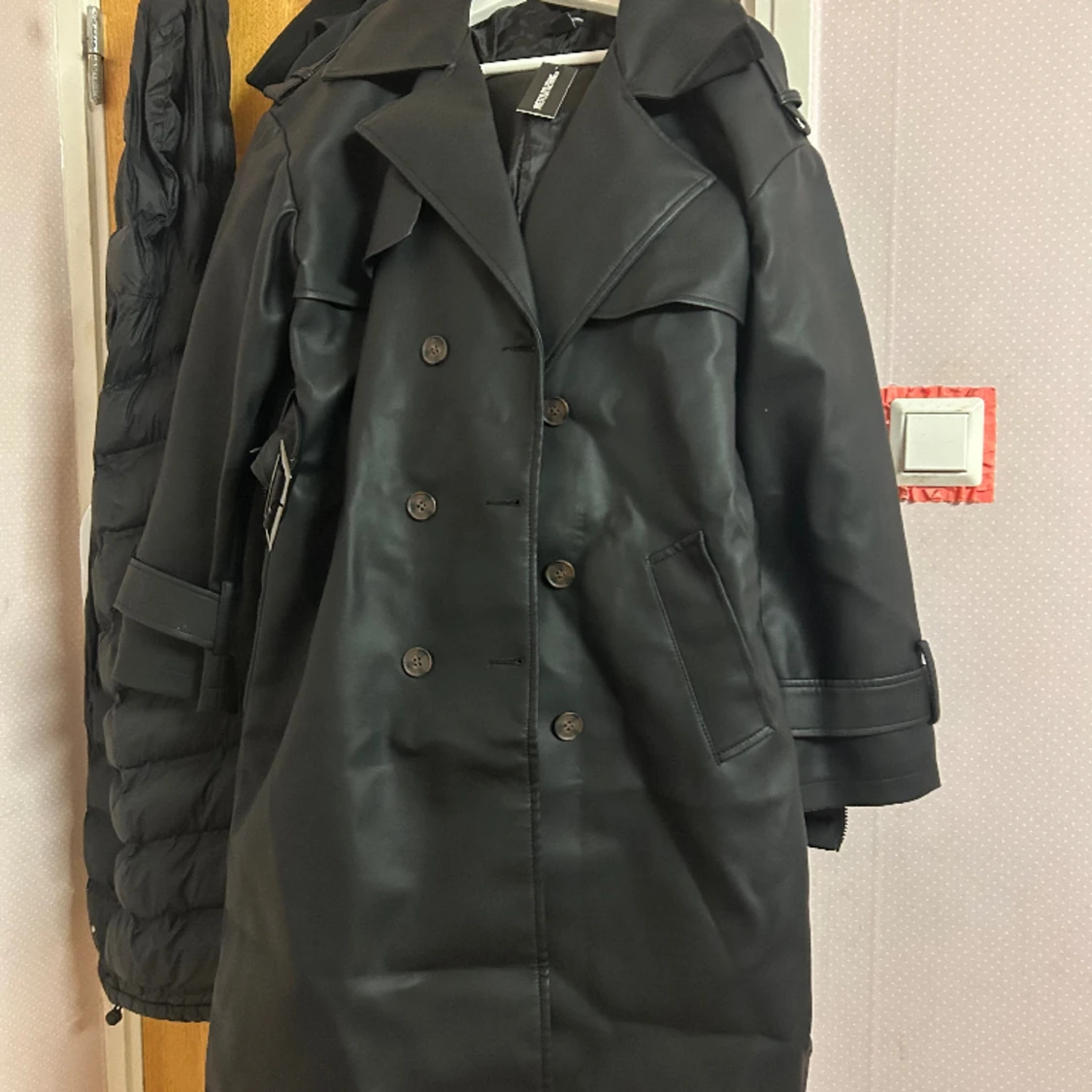 Läder/skin kappa  - 90