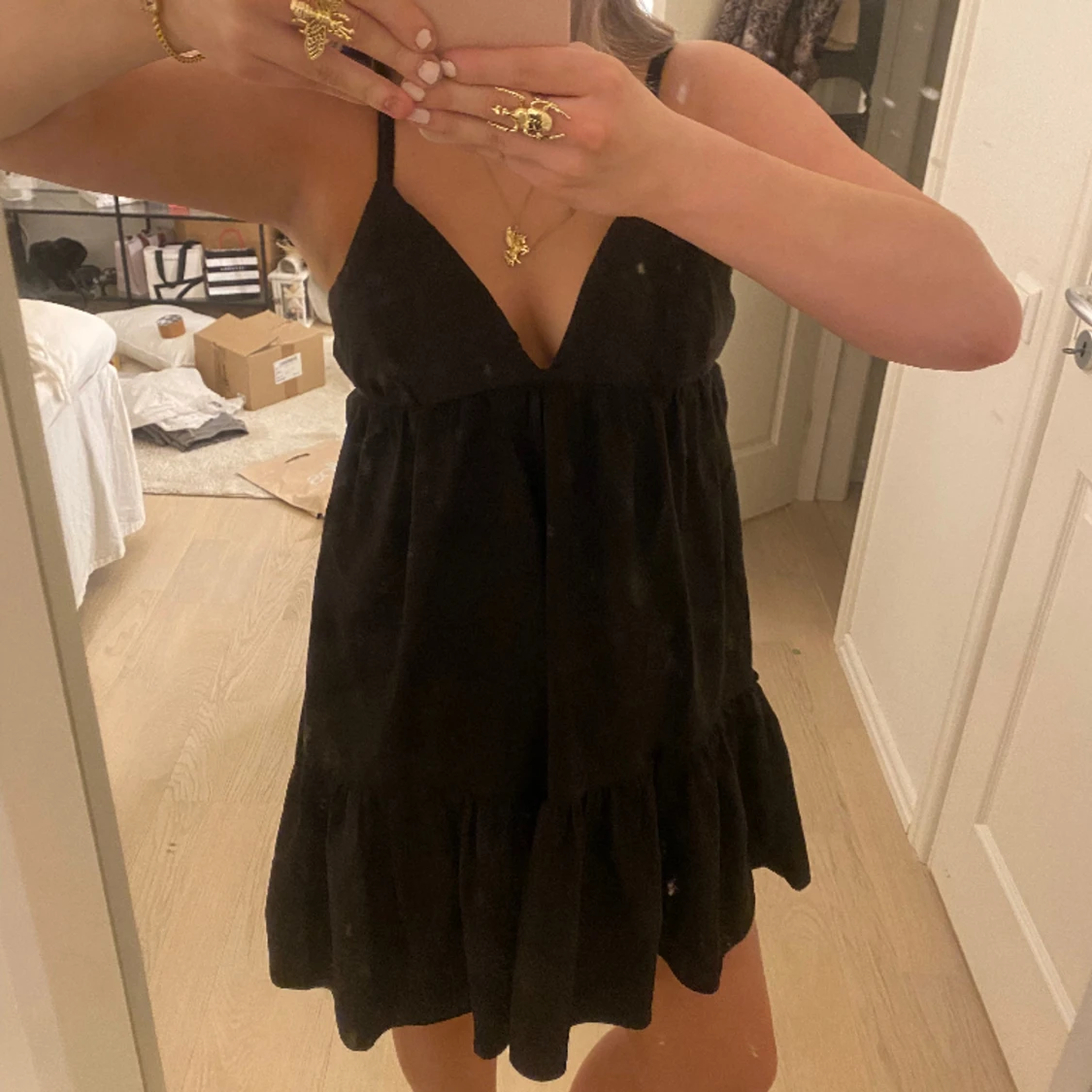 svart zara klänning 