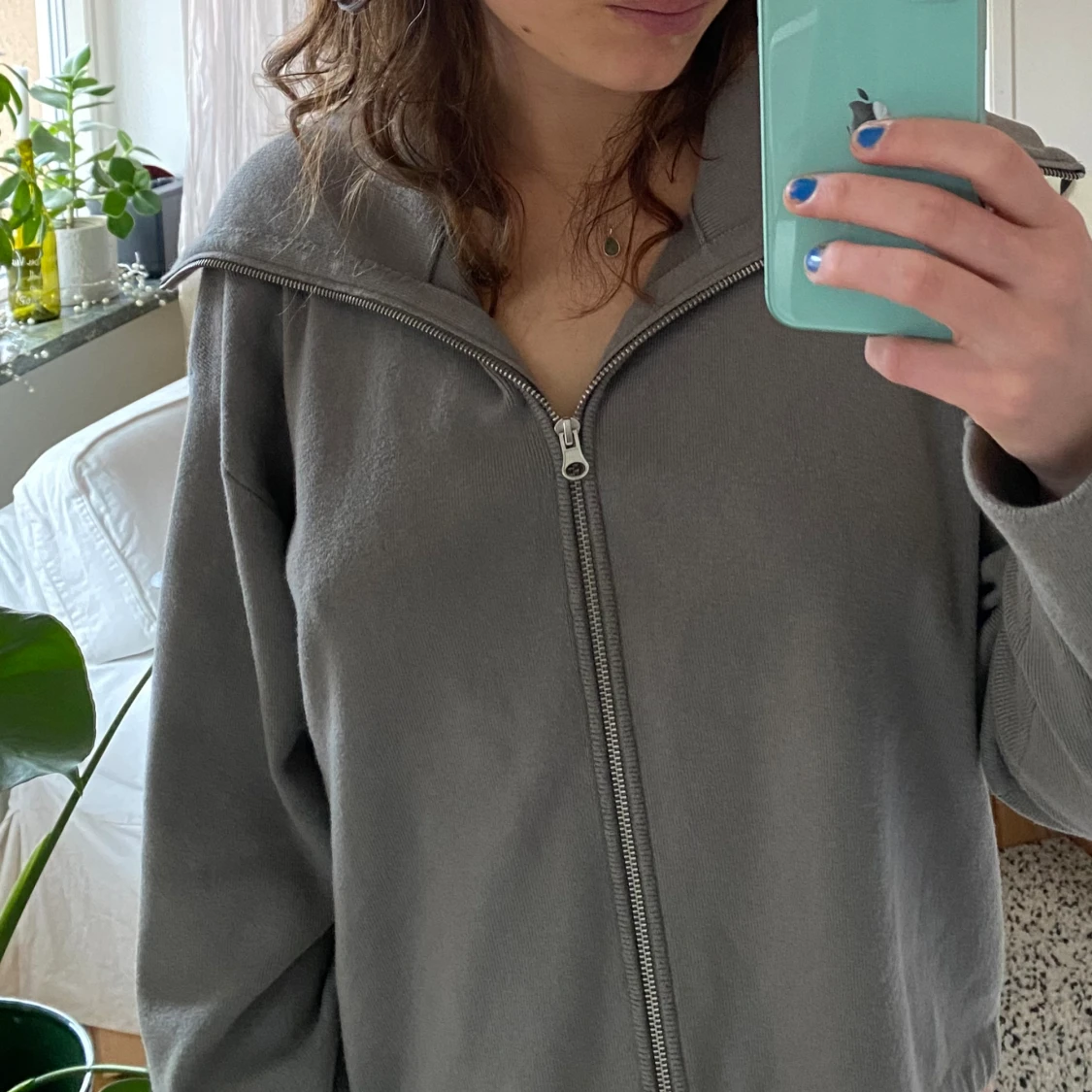 Zip-tröja, cashemere blend - 90